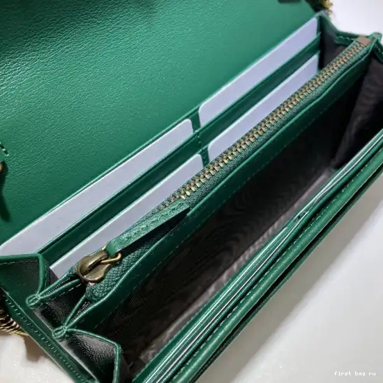 First bag ru bamboo with chain Gucci wallet Diana 0528